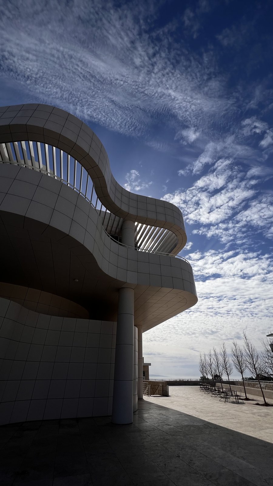 Getty Center — curved glass facade
